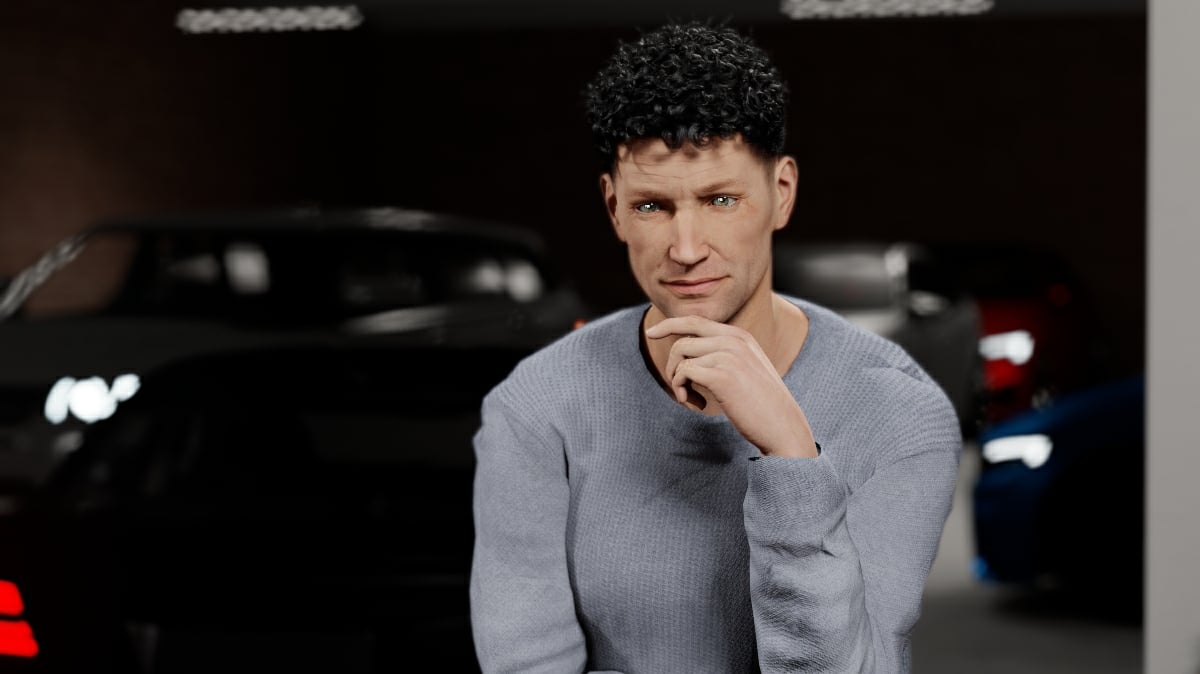 3D render of the Spike's Car Radio host angle